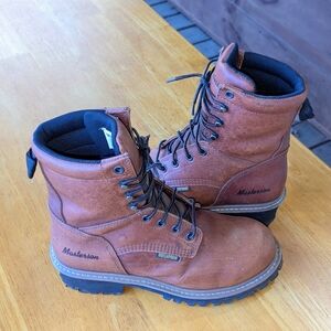 Masterson Steel Toe Work Boot Leather Waterproof RB3660 Men's Brown 9D Durable